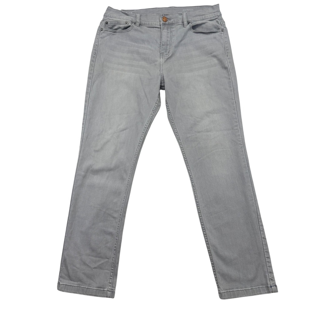 Mugsy Jeans Pants Mens 36x30 Gray Johnnys Slim Straight Stretch FLX3NLG